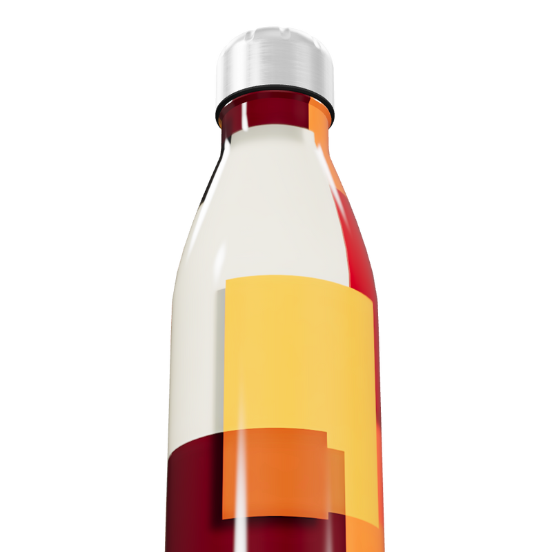 Garrafa Inox - Estampa Geométrica Colorida
