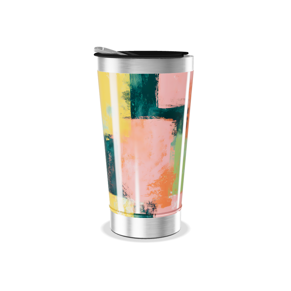 Copo Térmico - Estampa Abstrata Colorida