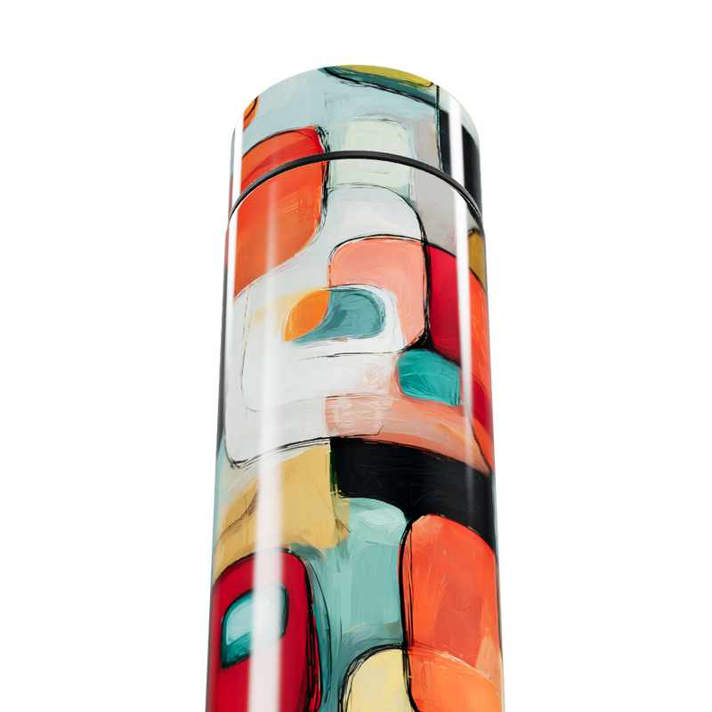 Garrafa Térmica Touch - Estampa Colorida Abstrata