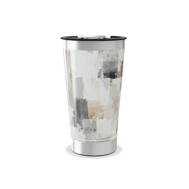 Copo Térmico - Estampa Abstrata Bege