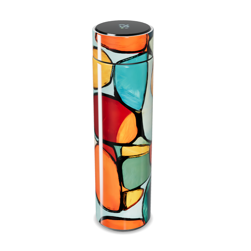 Garrafa Térmica Touch - Design Colorido Abstrato