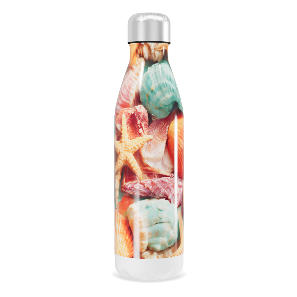 Garrafa Inox - Estampa Conchas Oceânicas