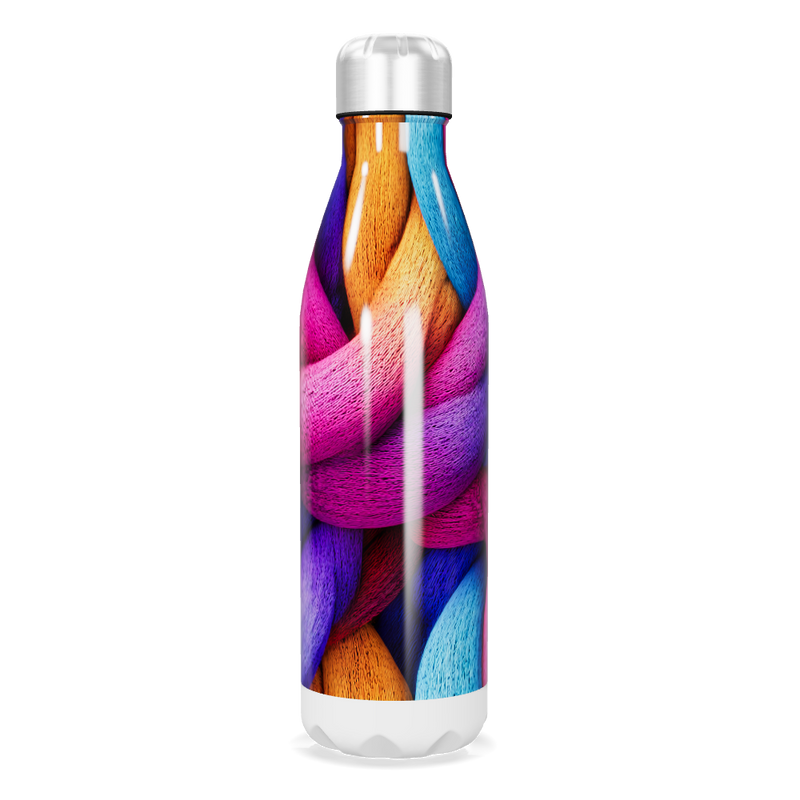 Garrafa Inox - Estampa Colorida Trançada