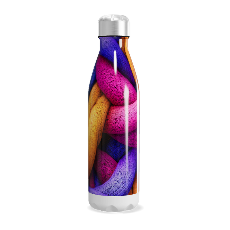 Garrafa Inox - Estampa Colorida Trançada