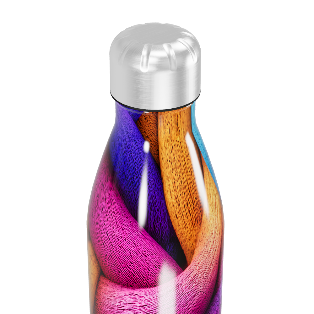 Garrafa Inox - Estampa Colorida Trançada
