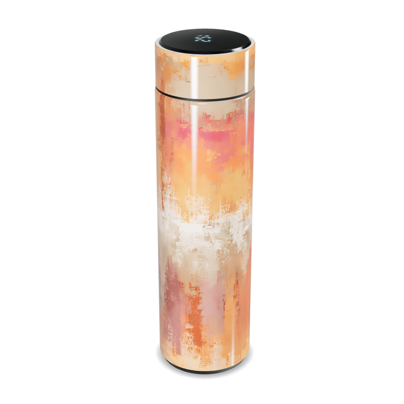 Garrafa Térmica Touch - Estampa Abstrata Laranja