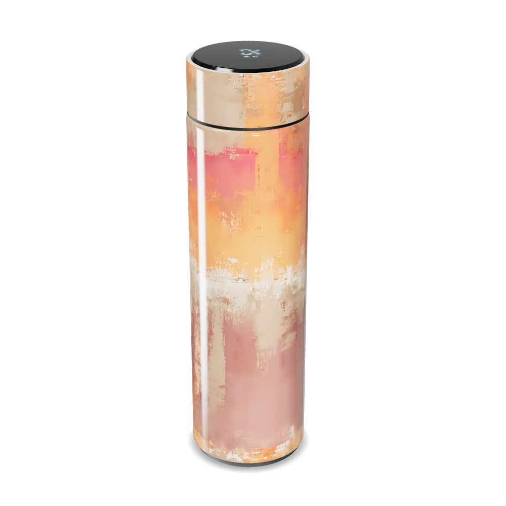 Garrafa Térmica Touch - Estampa Abstrata Laranja