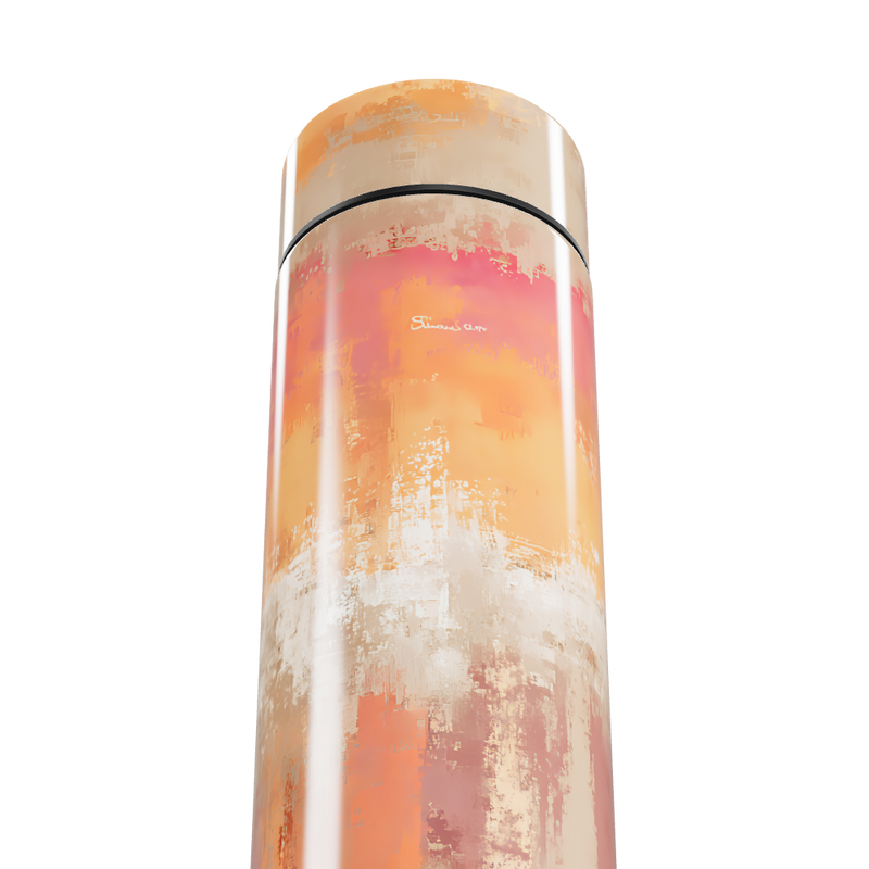 Garrafa Térmica Touch - Estampa Abstrata Laranja