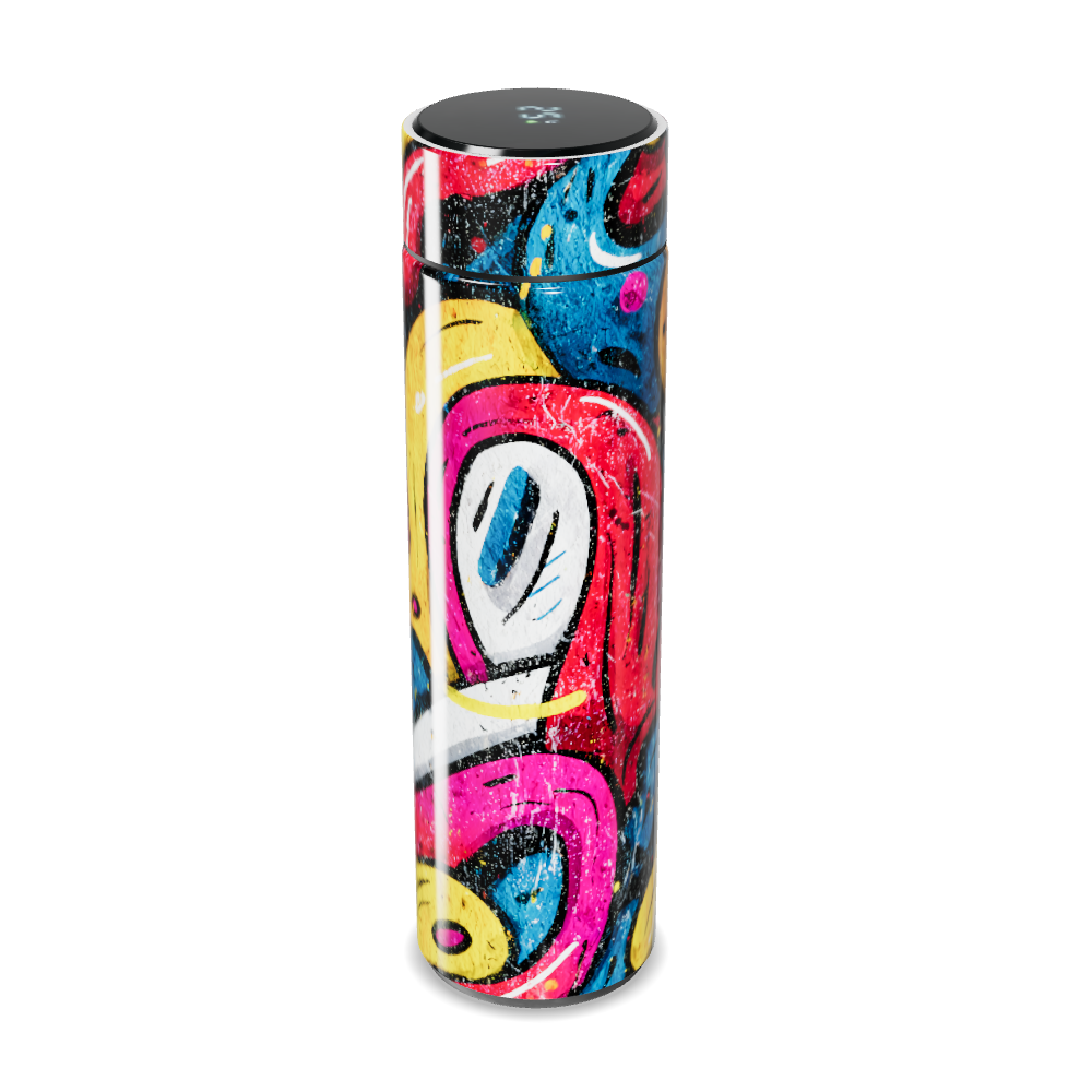 Garrafa Térmica Touch - Estampa Colorida Abstrata