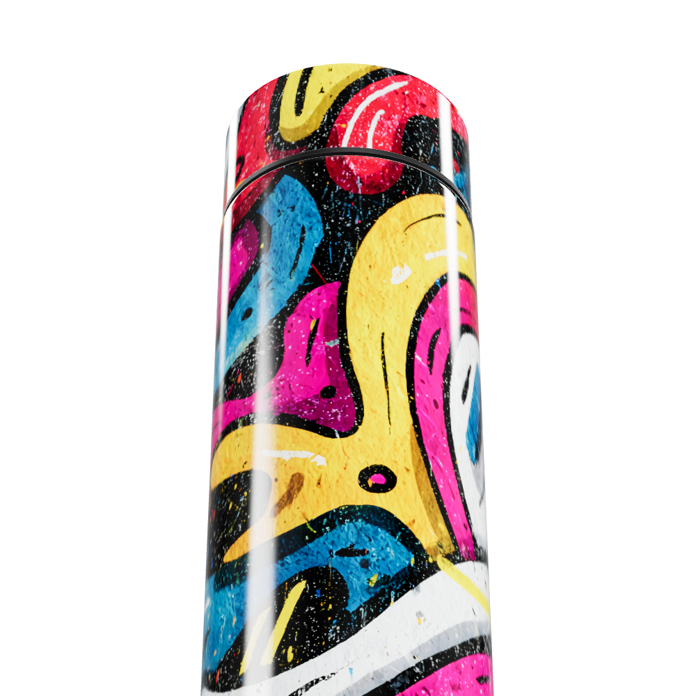 Garrafa Térmica Touch - Estampa Colorida Abstrata