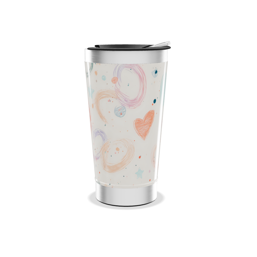 Copo Térmico - Estampas Estrelas Coloridas