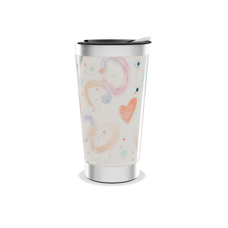 Copo Térmico - Estampas Estrelas Coloridas