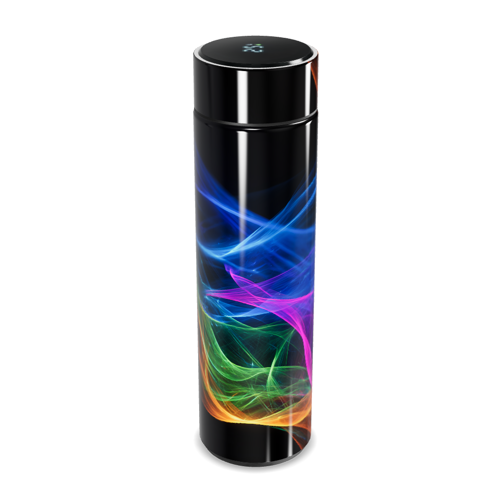 Garrafa Térmica Touch - Estampa Colorida LED