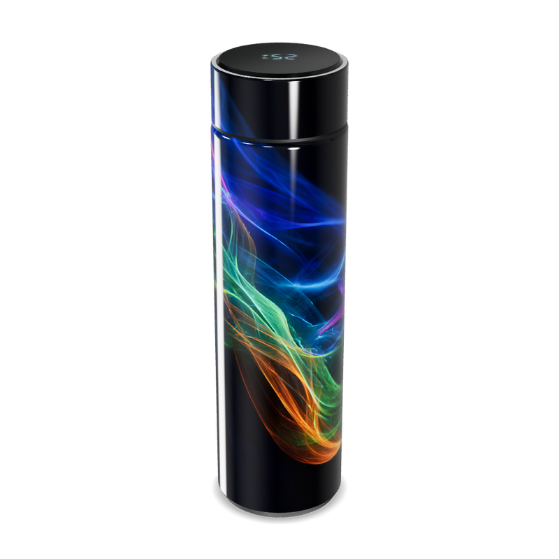 Garrafa Térmica Touch - Estampa Colorida LED