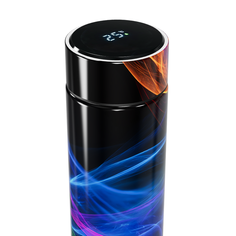 Garrafa Térmica Touch - Estampa Colorida LED