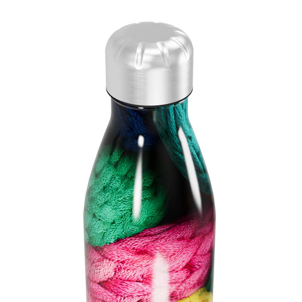Garrafa Inox - Estampa Colorida Trançada