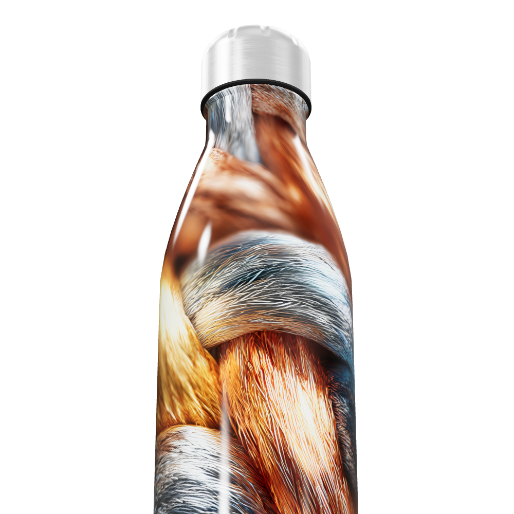 Garrafa Inox - Estampa Trançada Colorida