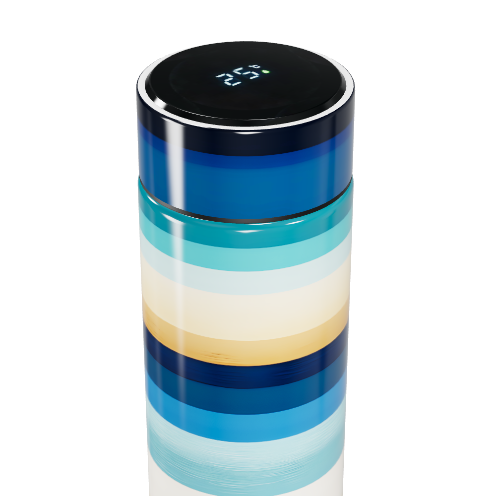 Garrafa Térmica Touch Listrada Colorida Inox