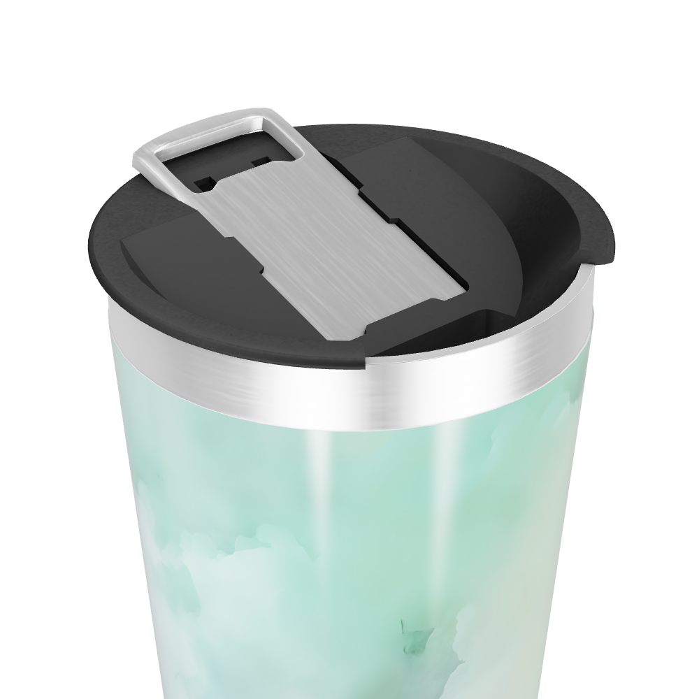 Copo Térmico - Verde Marmorizado Inox