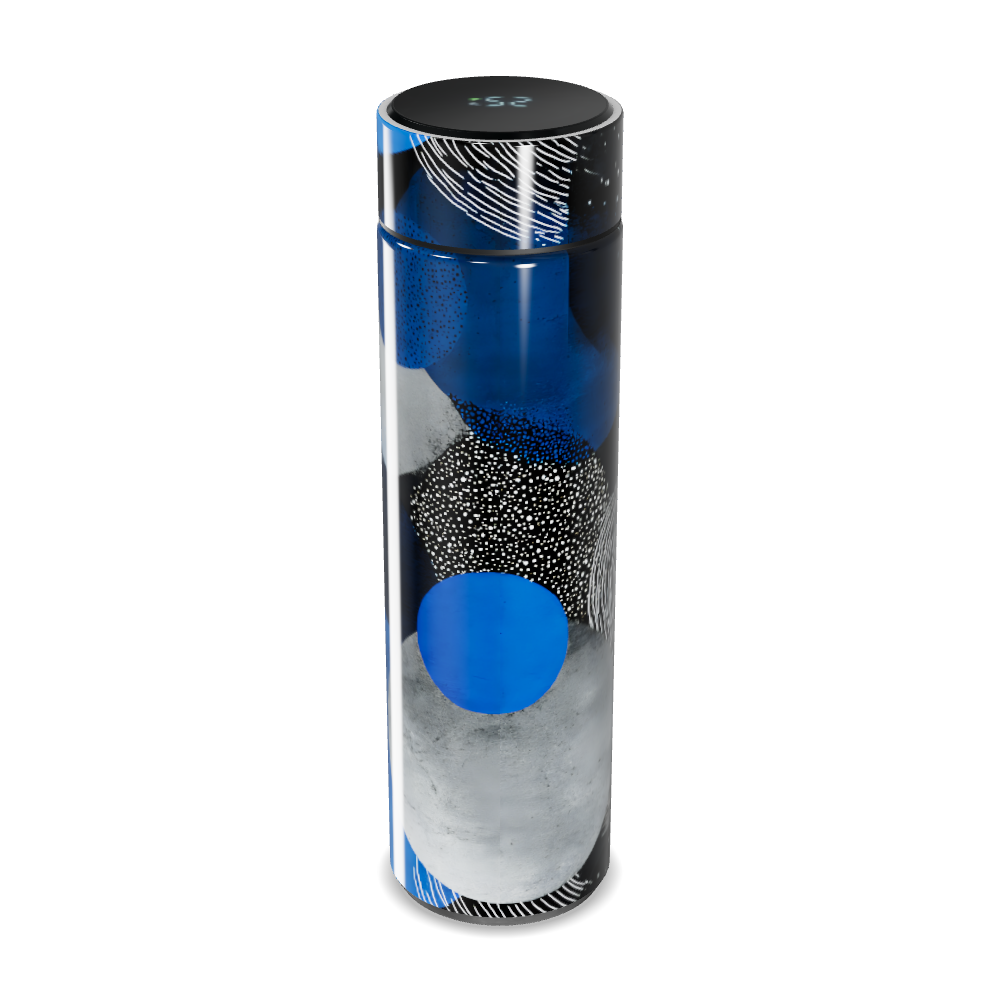 Garrafa Térmica Touch - Design Azul Preto