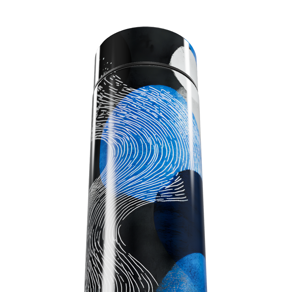 Garrafa Térmica Touch - Design Azul Preto