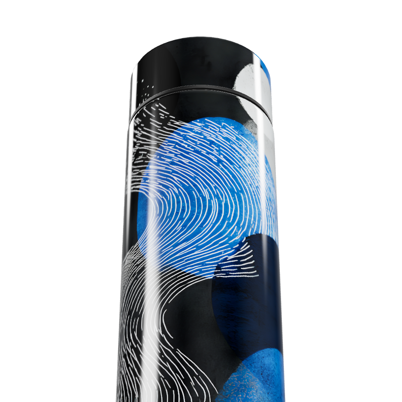 Garrafa Térmica Touch - Design Azul Preto