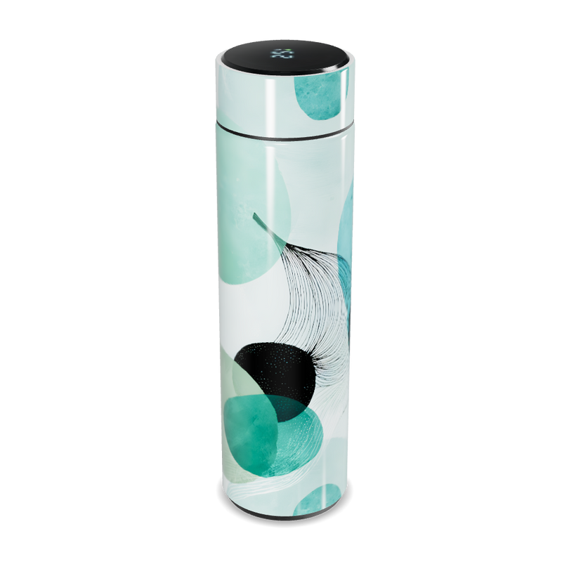 Garrafa Térmica Touch Estampa Azul Moderna