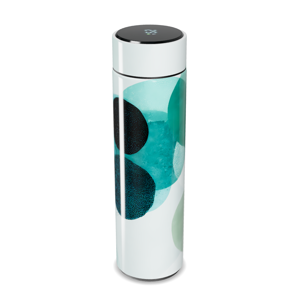 Garrafa Térmica Touch Estampa Azul Moderna