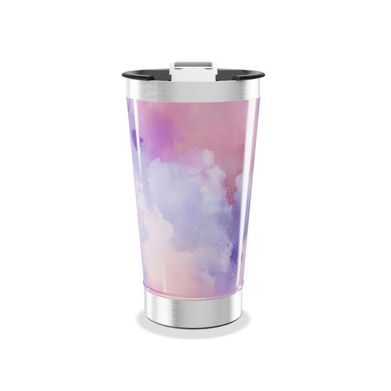 Copo Térmico - Estampa Aquarela Rosa Lilás