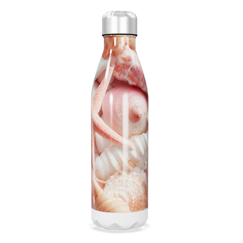 Garrafa Inox - Estampa Conchas Marinhas