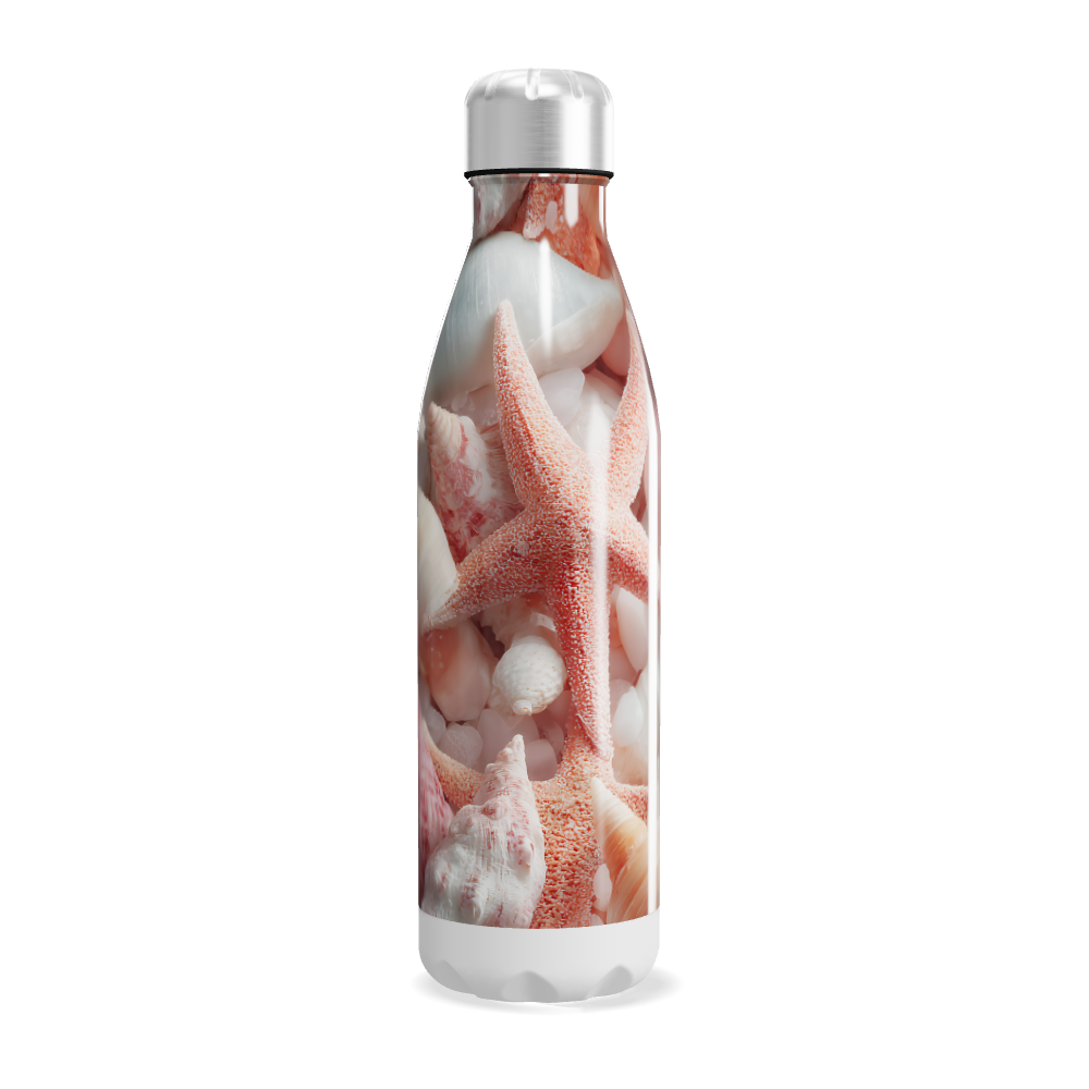Garrafa Inox - Estampa Conchas Marinhas