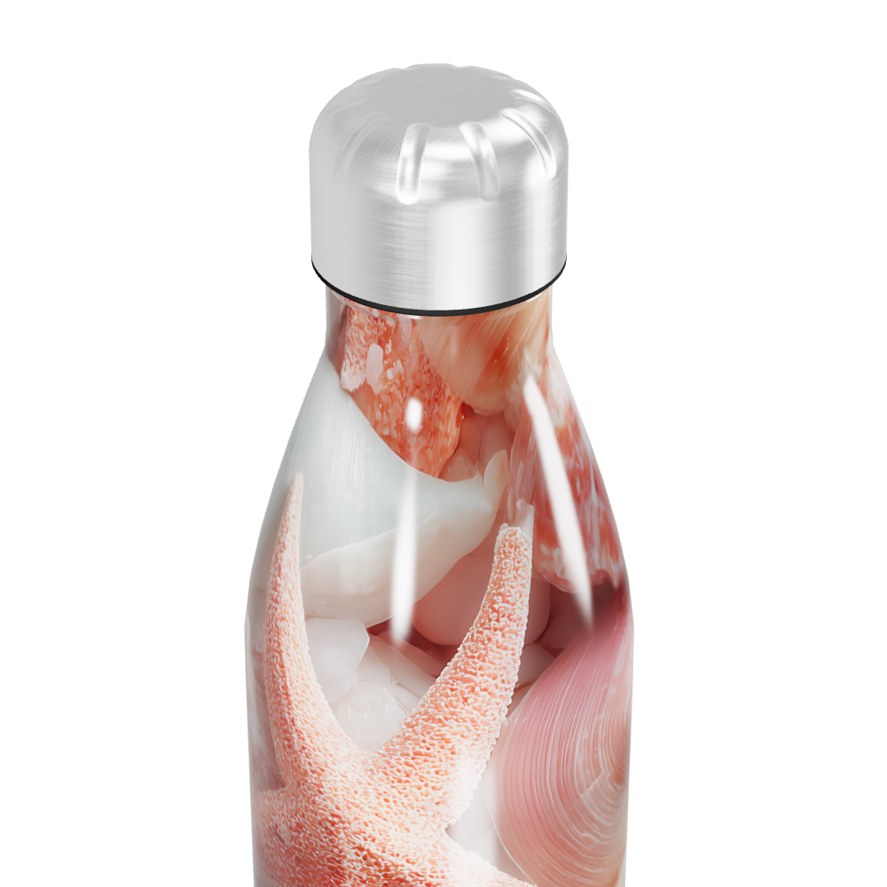 Garrafa Inox - Estampa Conchas Marinhas