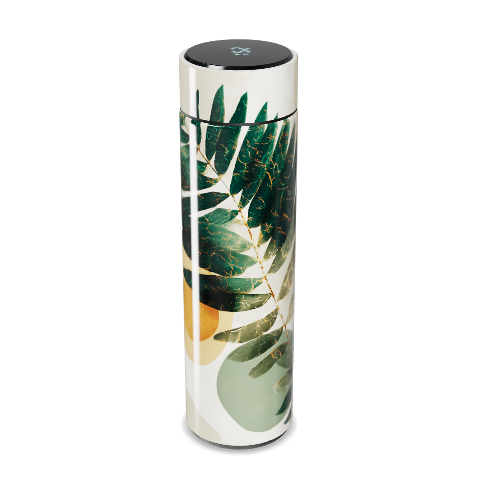 Garrafa Térmica Touch - Folhas Tropicais e Frutas