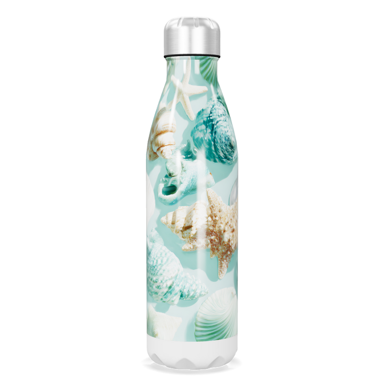 Garrafa Inox - Estampa Conchas Marinhas