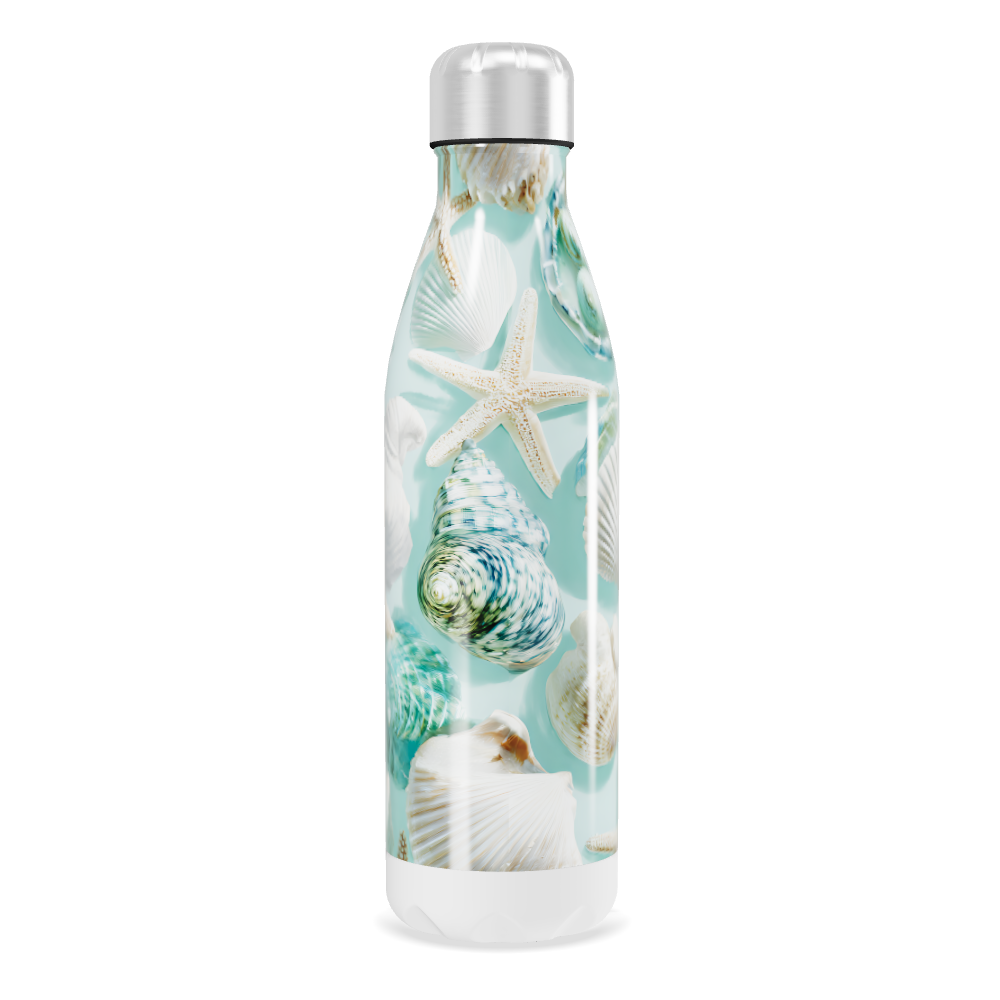 Garrafa Inox - Estampa Conchas Marinhas