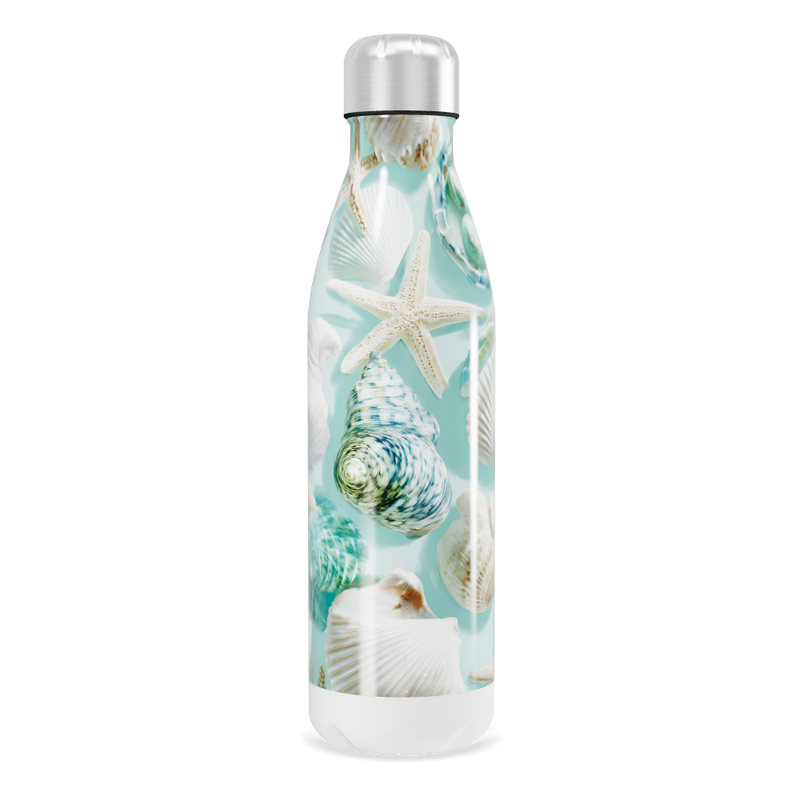 Garrafa Inox - Estampa Conchas Marinhas