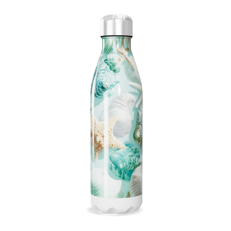 Garrafa Inox - Estampa Conchas Marinhas