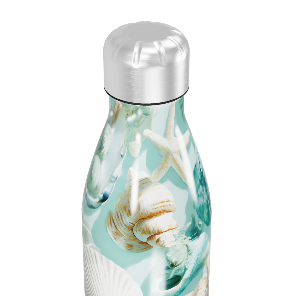 Garrafa Inox - Estampa Conchas Marinhas