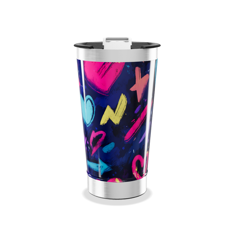 Copo Térmico - Design Colorido Aço Inox