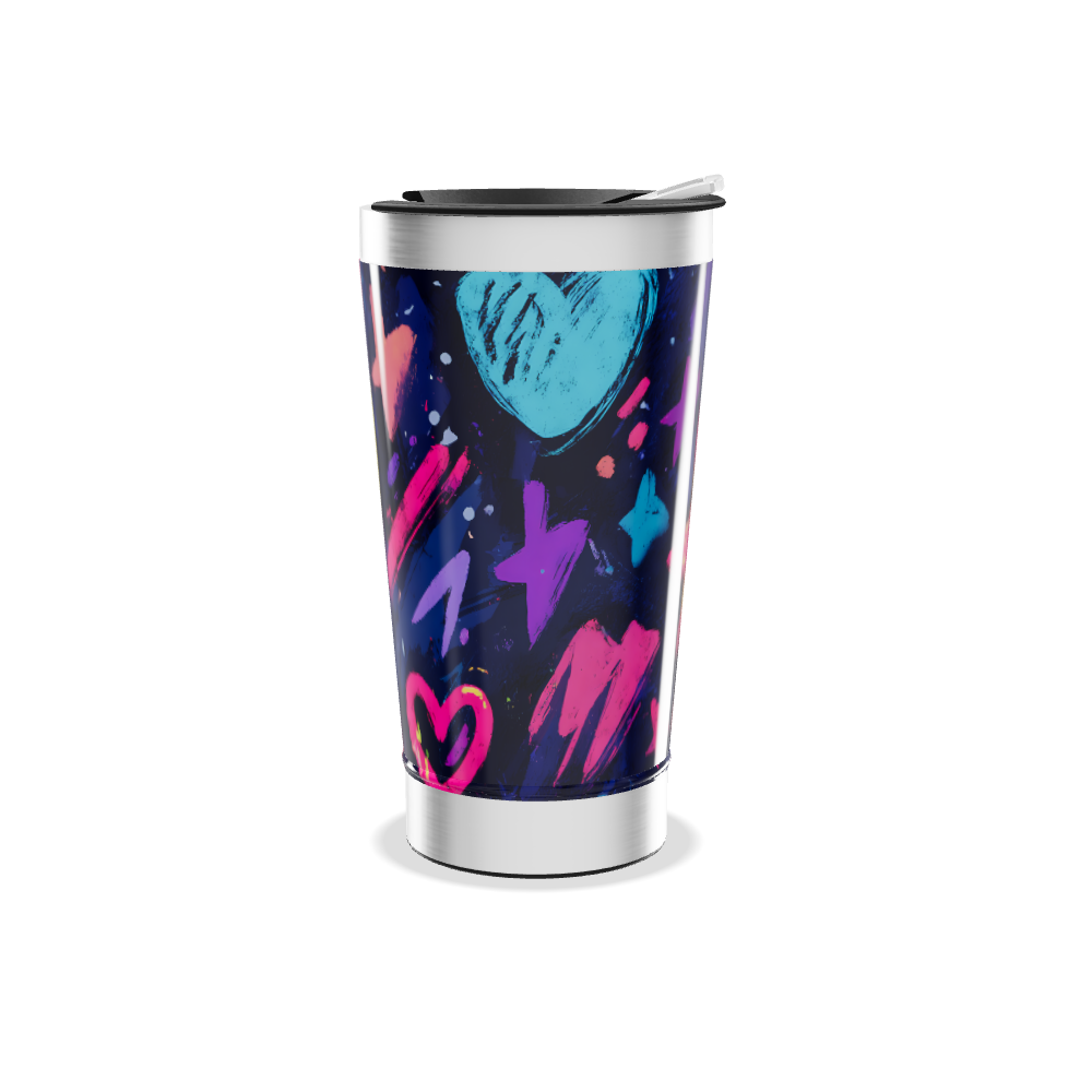 Copo Térmico - Design Colorido Aço Inox