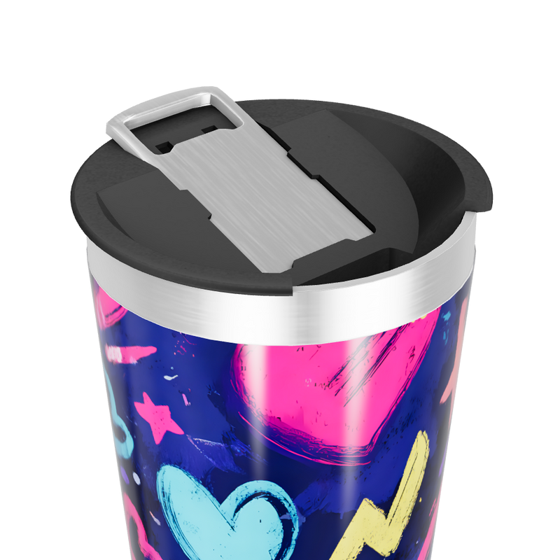 Copo Térmico - Design Colorido Aço Inox