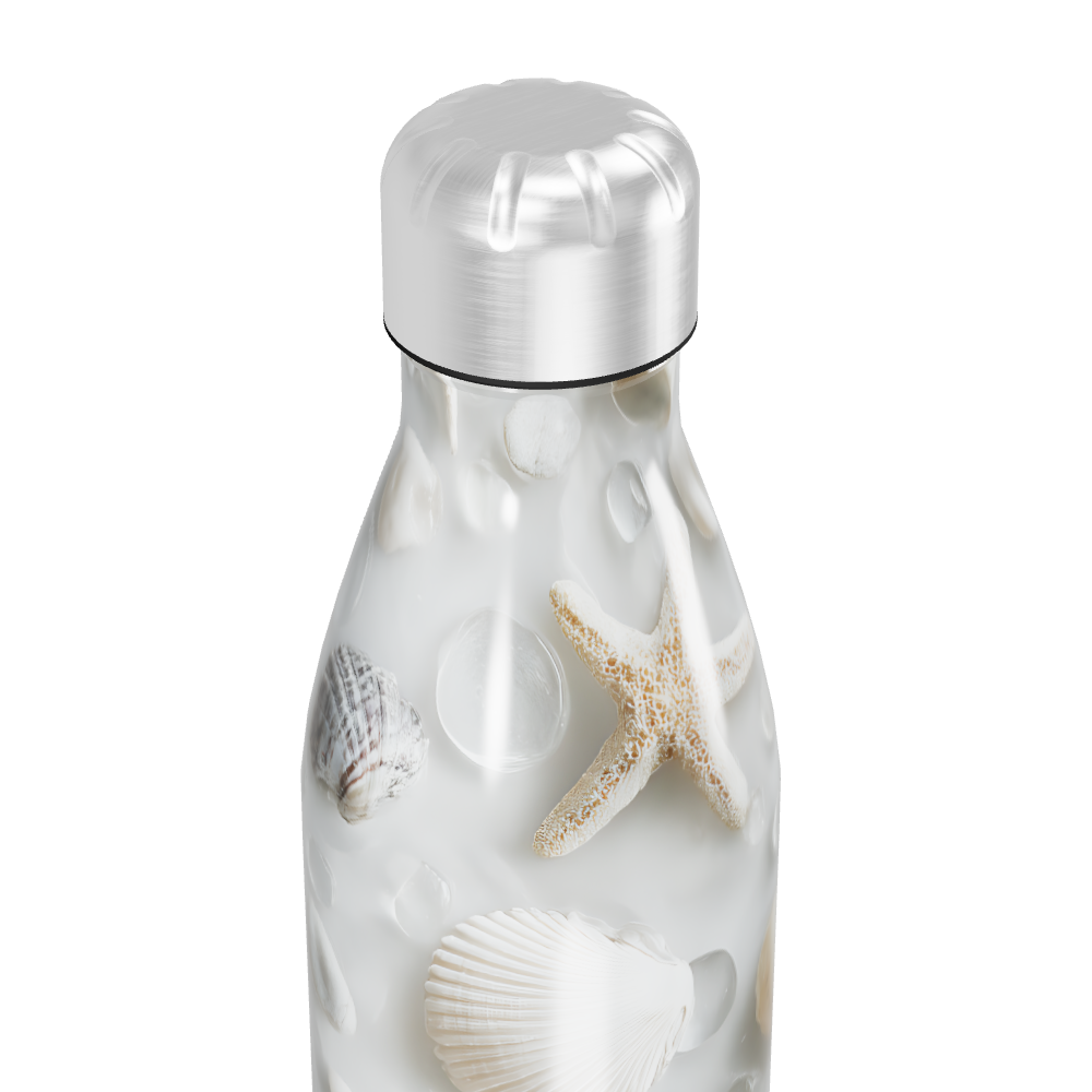 Garrafa Inox - Estampa Conchas Oceânicas