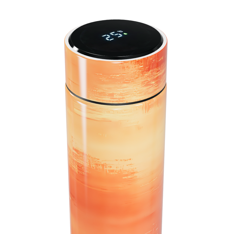 Garrafa Térmica Touch - Laranja Digital Display