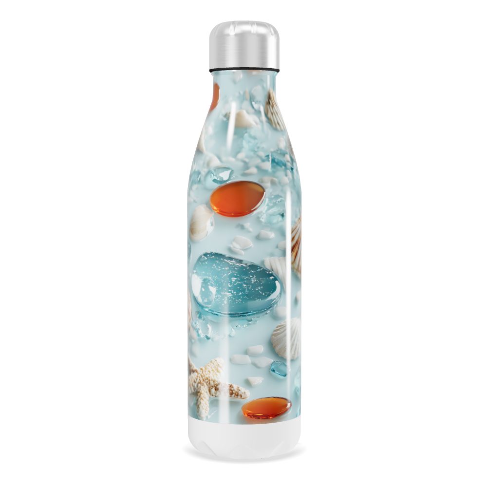Garrafa Inox - Estampa Conchas Oceano