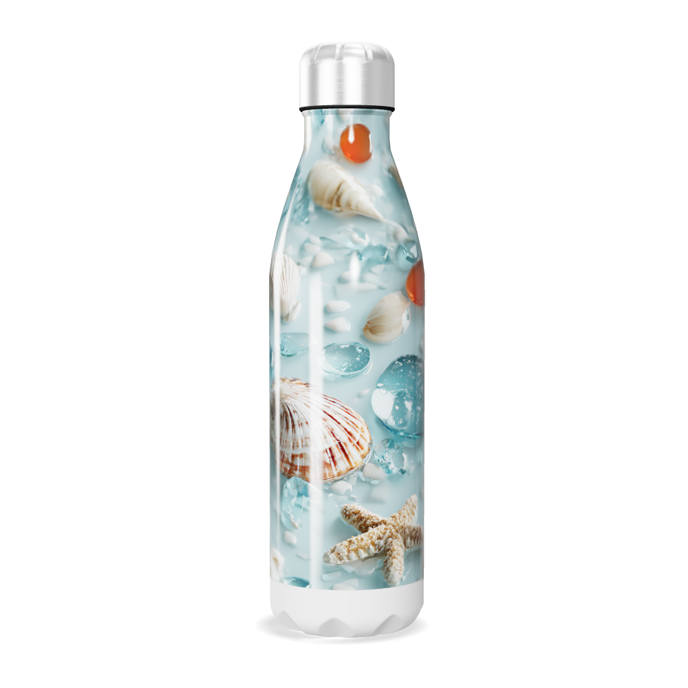 Garrafa Inox - Estampa Conchas Oceano
