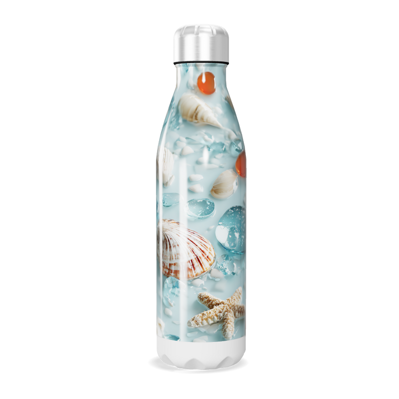 Garrafa Inox - Estampa Conchas Oceano