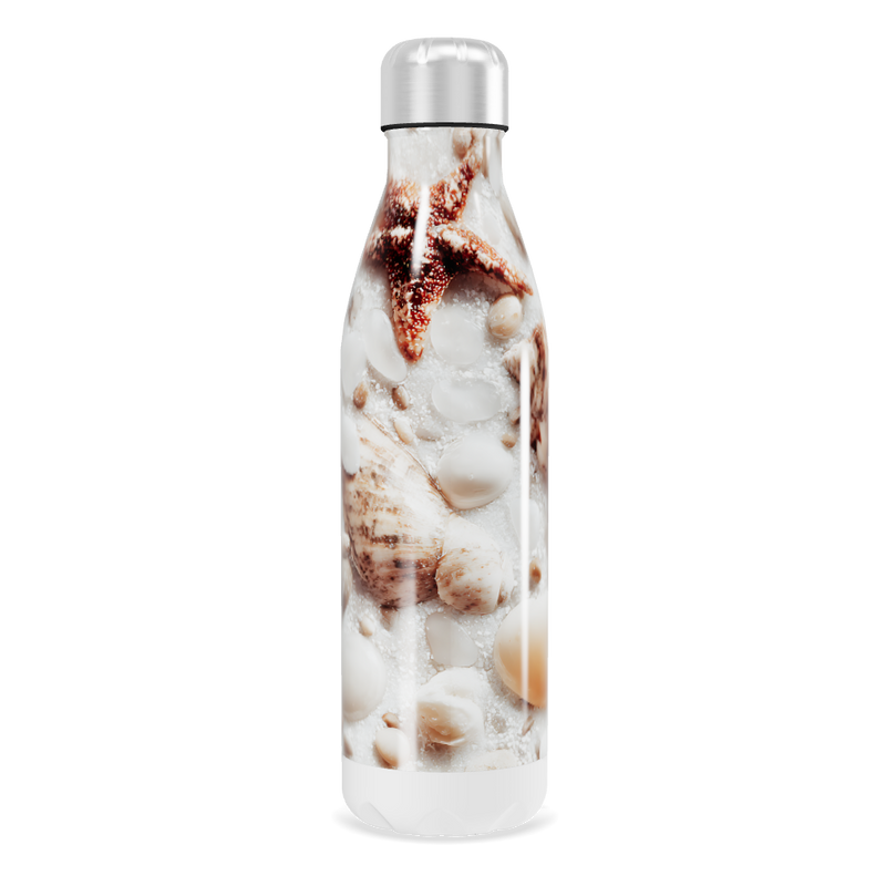 Garrafa Inox - Estampa Conchas e Estrelas