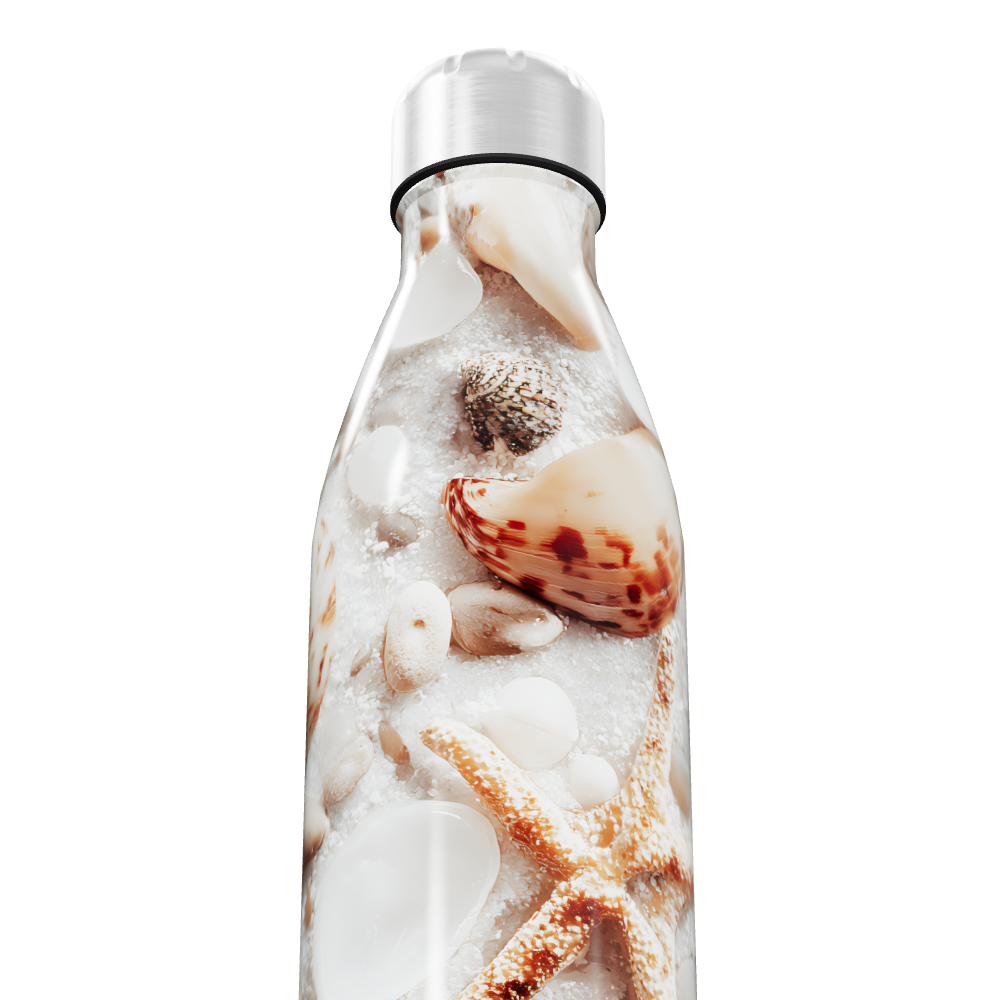 Garrafa Inox - Estampa Conchas e Estrelas