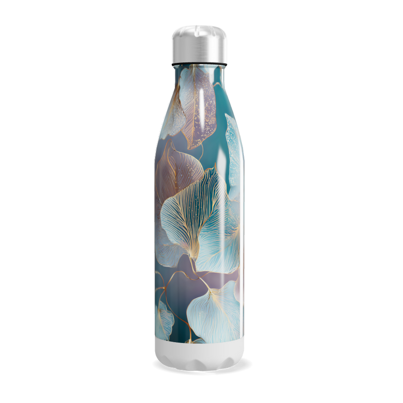 Garrafa Inox - Floral Azul