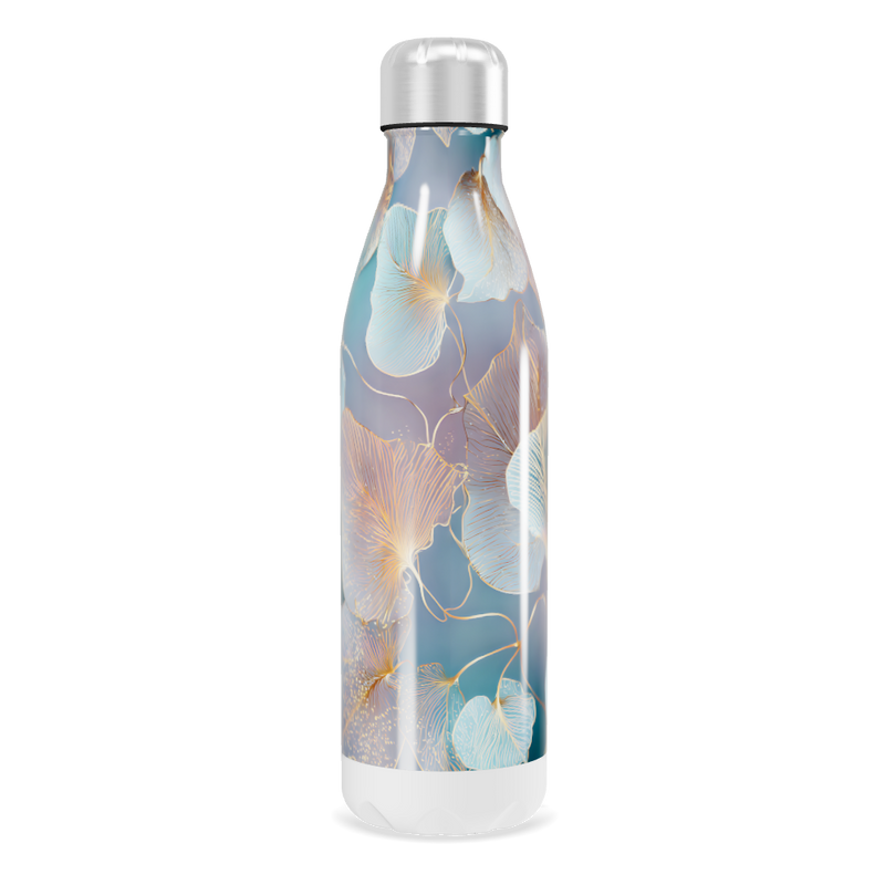 Garrafa Inox - Floral Azul